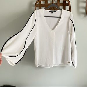 Marc New York White Long Sleeve Blouse